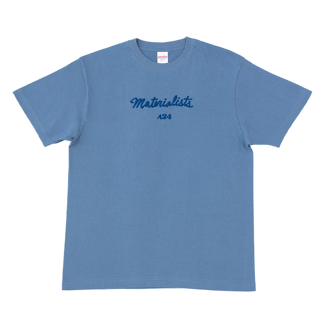 A24公認『マテリアリスト 結婚の条件』日本オリジナルTシャツ（ブルー）