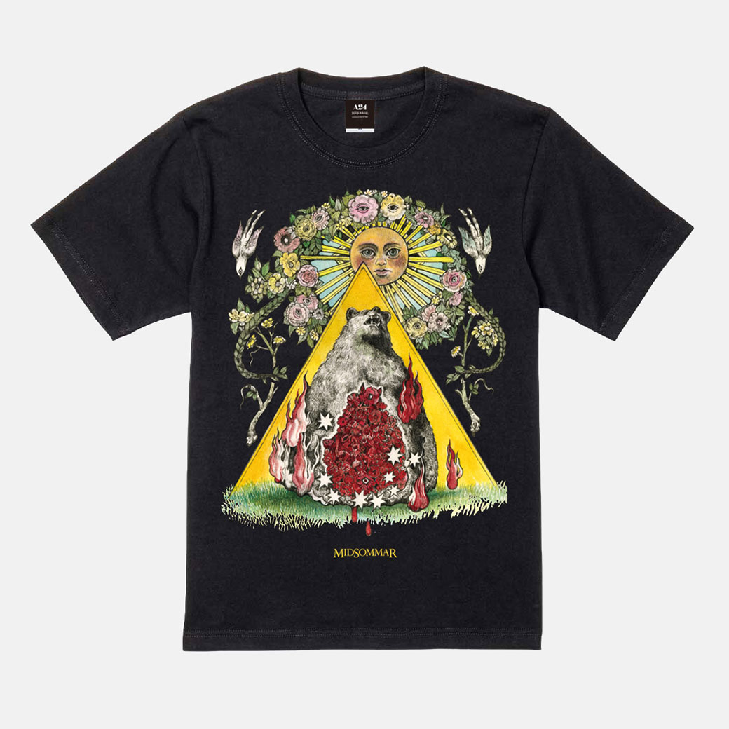 【期間限定販売】A24公認 ヒグチユウコ ホラーコレクション 『ミッドサマー』オリジナルTシャツ（ブラック）